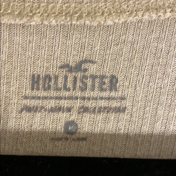 Hollister (M) Cream Knit V-Neck Long Sleeved Shirt - Picture 3 of 5